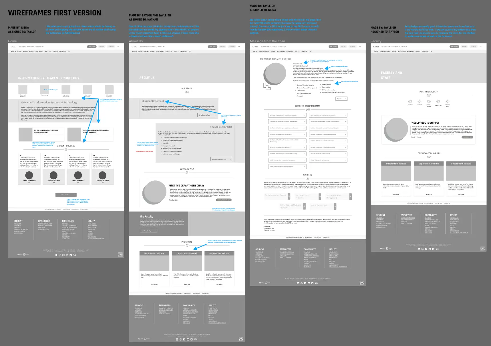 UVU Wireframes