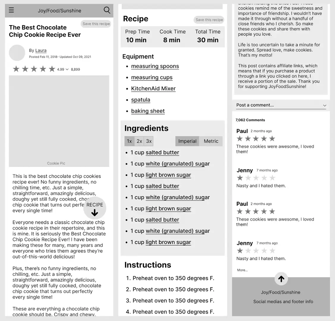 Mobile Wireframes